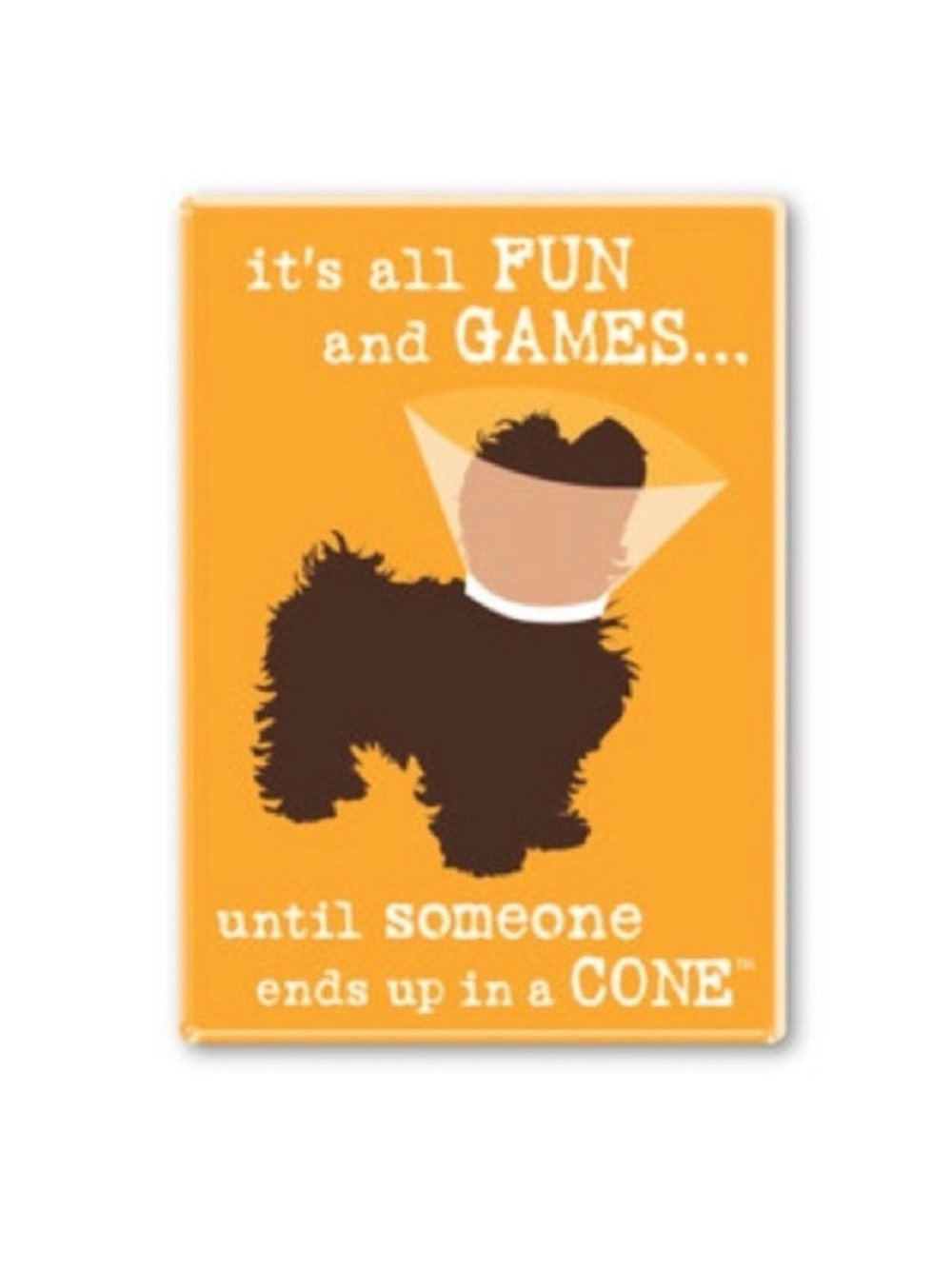 DOG is GOOD Refrigerator Magnet Orange Funny Humor Dog Cone Collar